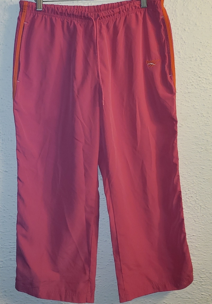 Reebok active capri pink XL pockets lightweight